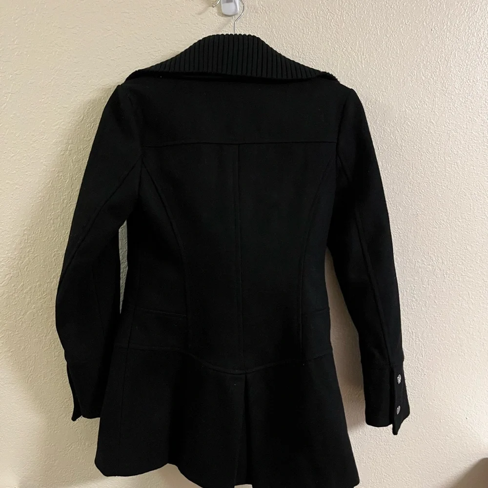 Steve Madden Black Pea Coat - Picture 3 of 3